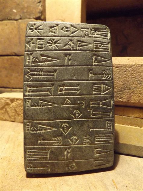 Sumerian cuneiform in English Cuneiform script is one of the earliest systems of writing, distinguished by its wedge-shaped marks on clay tablets, made by means of a blunt reed for a stylus. . Sumerian tablets translated to english
